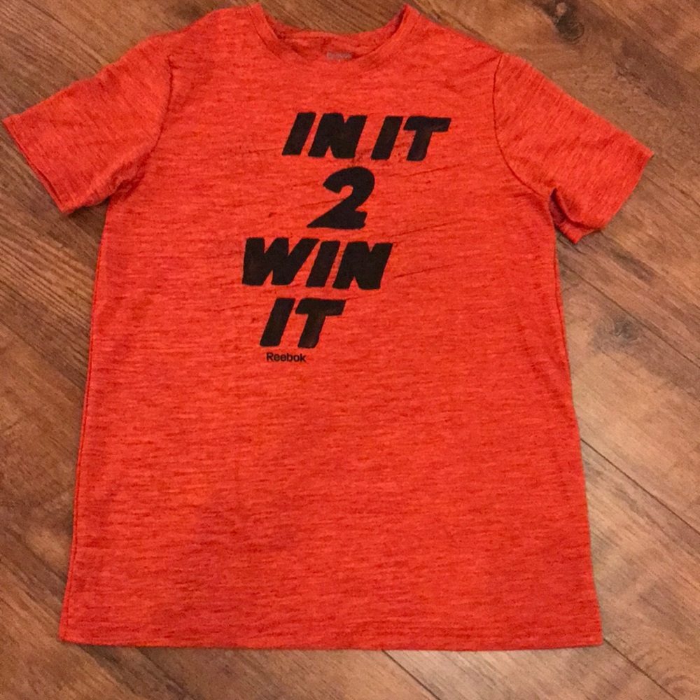 Boys Reebok Orange Shirt EUC Youth Large Athletic